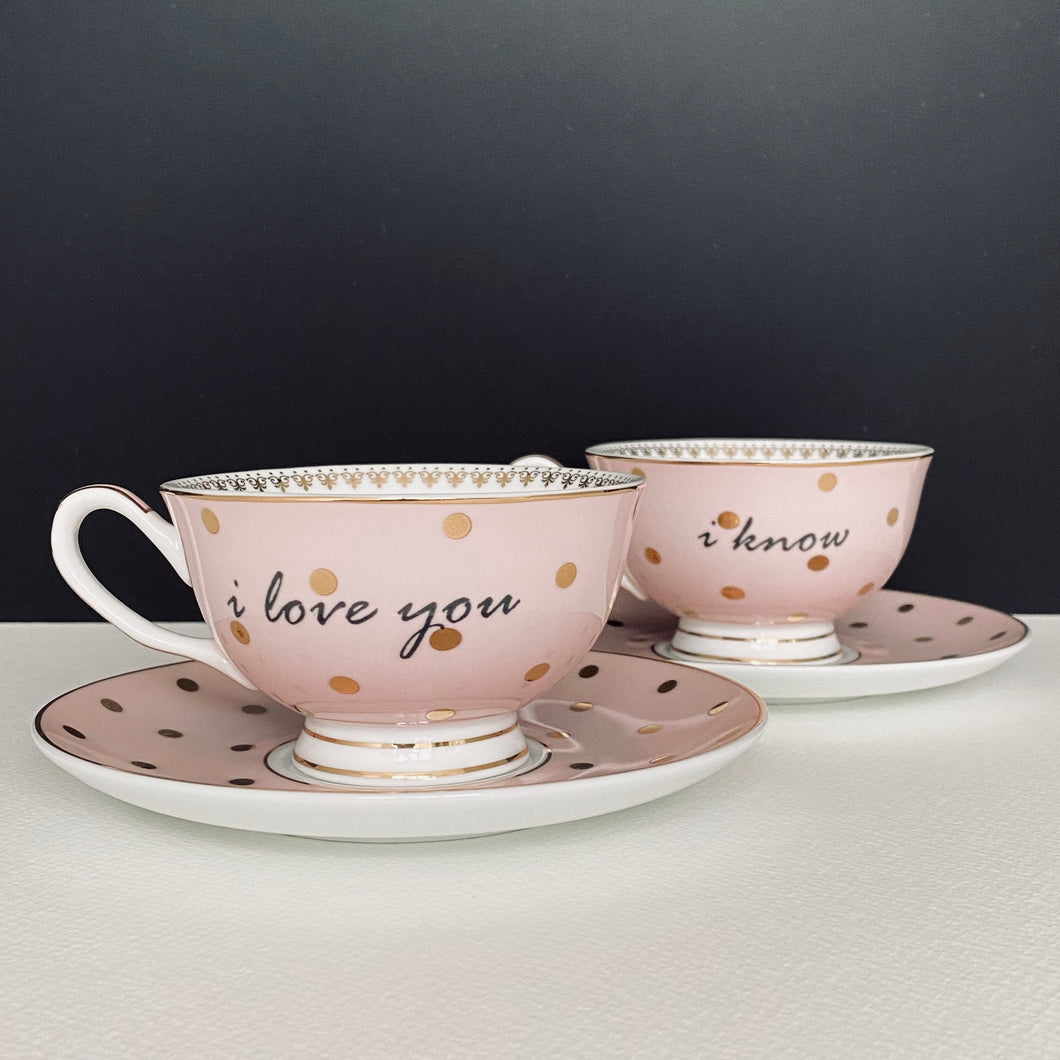 LOVE cup and saucer set.