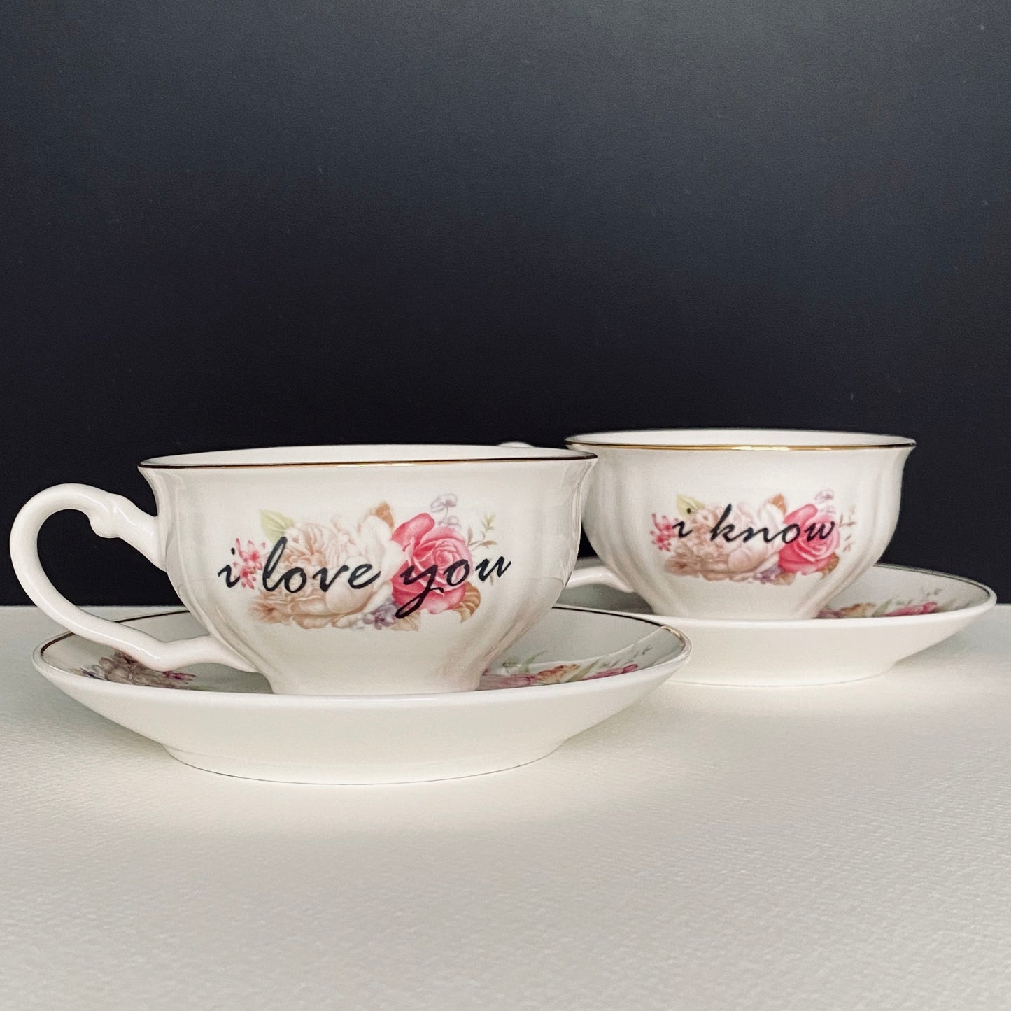 LOVE cup and saucer set.