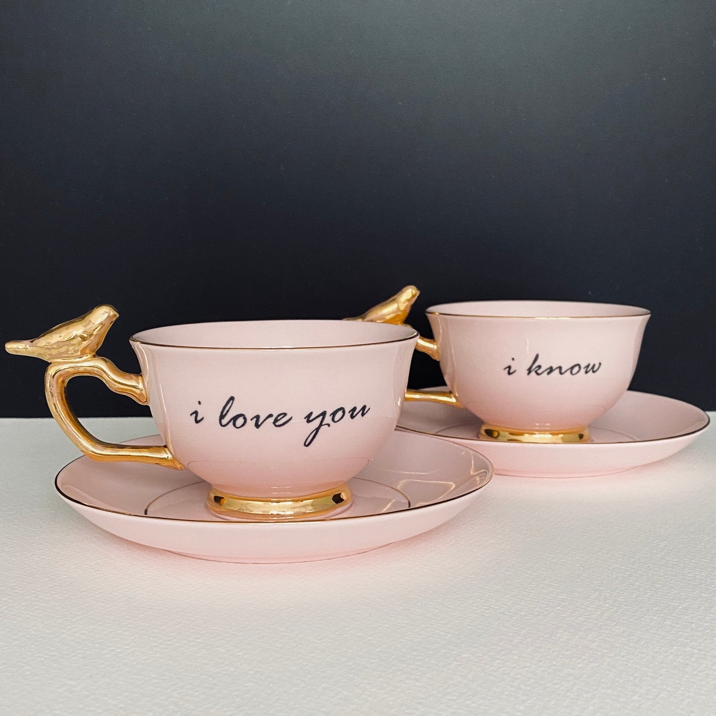 LOVE cup and saucer set.